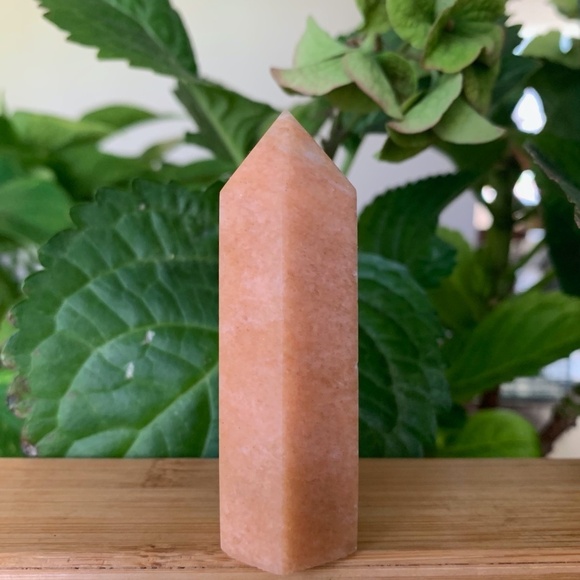 aventurine crystal tower obelisk wand Other - 3" Peach Aventurine Crystal Tower Carved Stone Obelisk Point Wand Chakras Grids